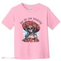 Dia De Los Muertos Floral Woman Toddler T-Shirt thumb 0