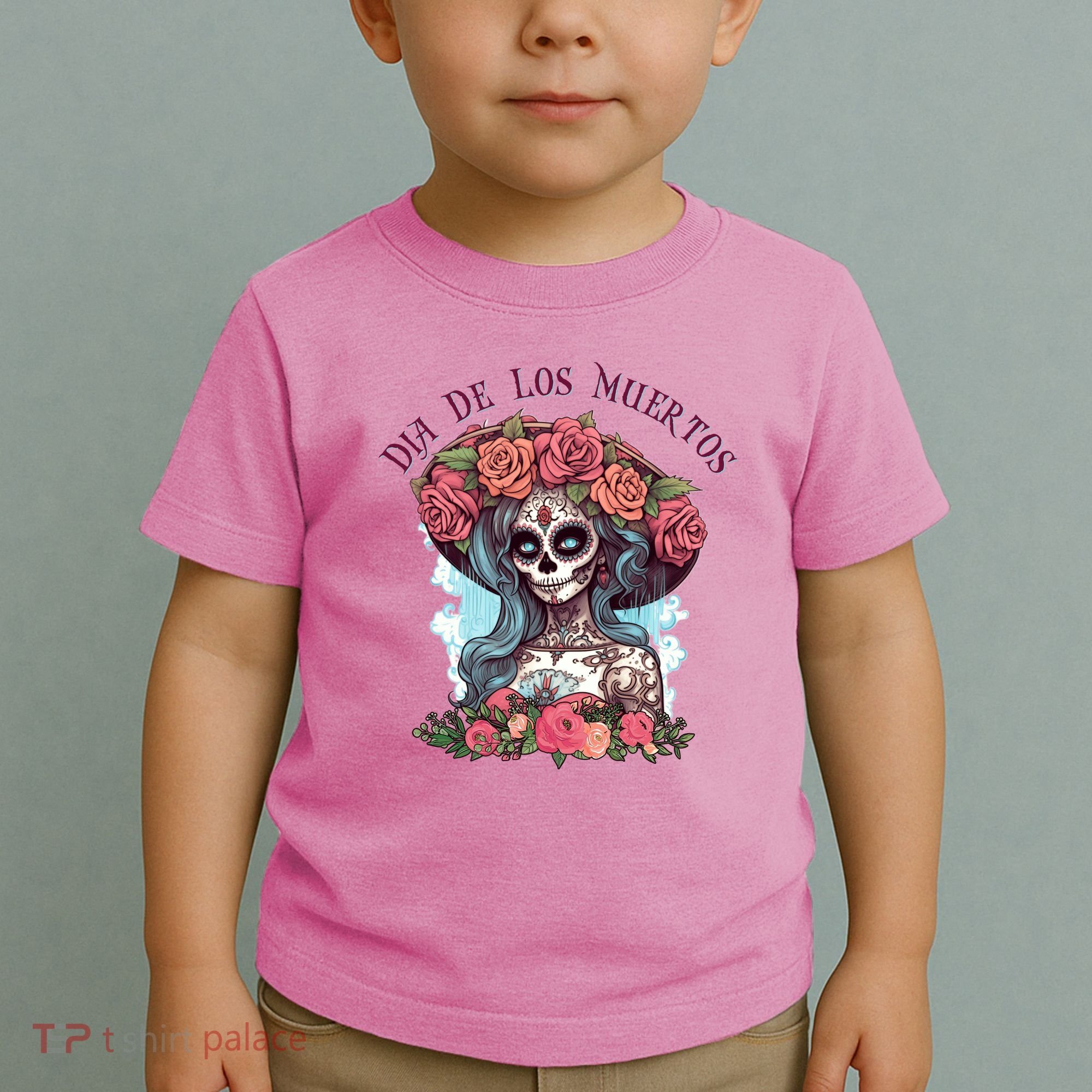 Dia De Los Muertos Floral Woman Toddler T-Shirt