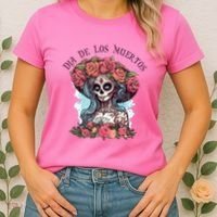 Dia De Los Muertos Floral Woman Women's T-Shirt thumb 2