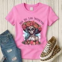 Dia De Los Muertos Floral Woman Women's T-Shirt thumb 3