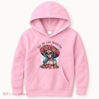 Dia De Los Muertos Floral Woman Kids Hoodie thumb 0