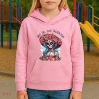 Dia De Los Muertos Floral Woman Kids Hoodie thumb 3