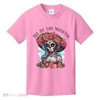 Dia De Los Muertos Floral Woman Kids T-Shirt thumb 0