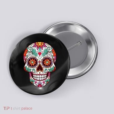 Dia De Los Muertos Mexico Costume Day Of Dead Sugar Skull Button