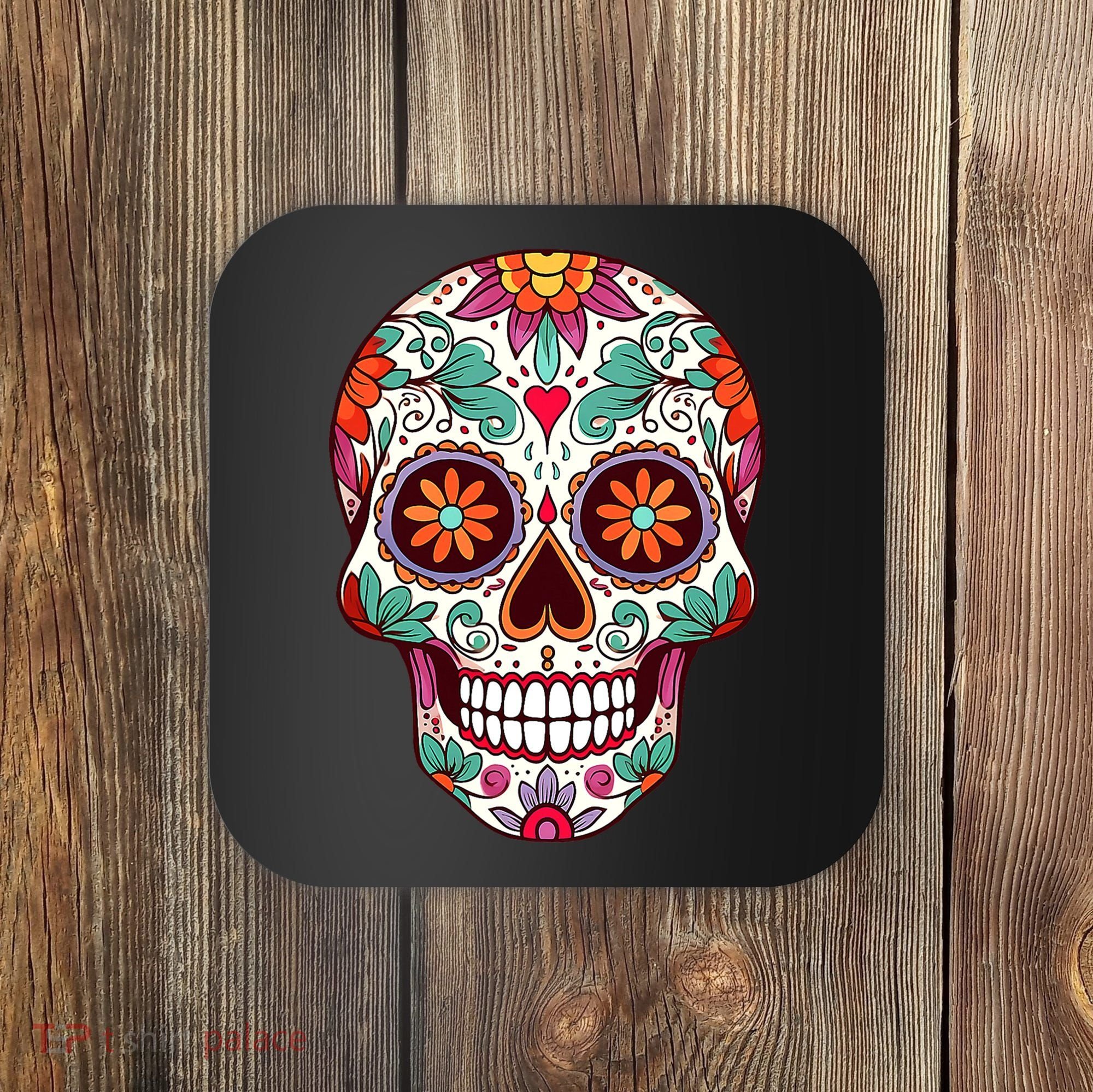 Dia De Los Muertos Mexico Costume Day Of Dead Sugar Skull Coaster