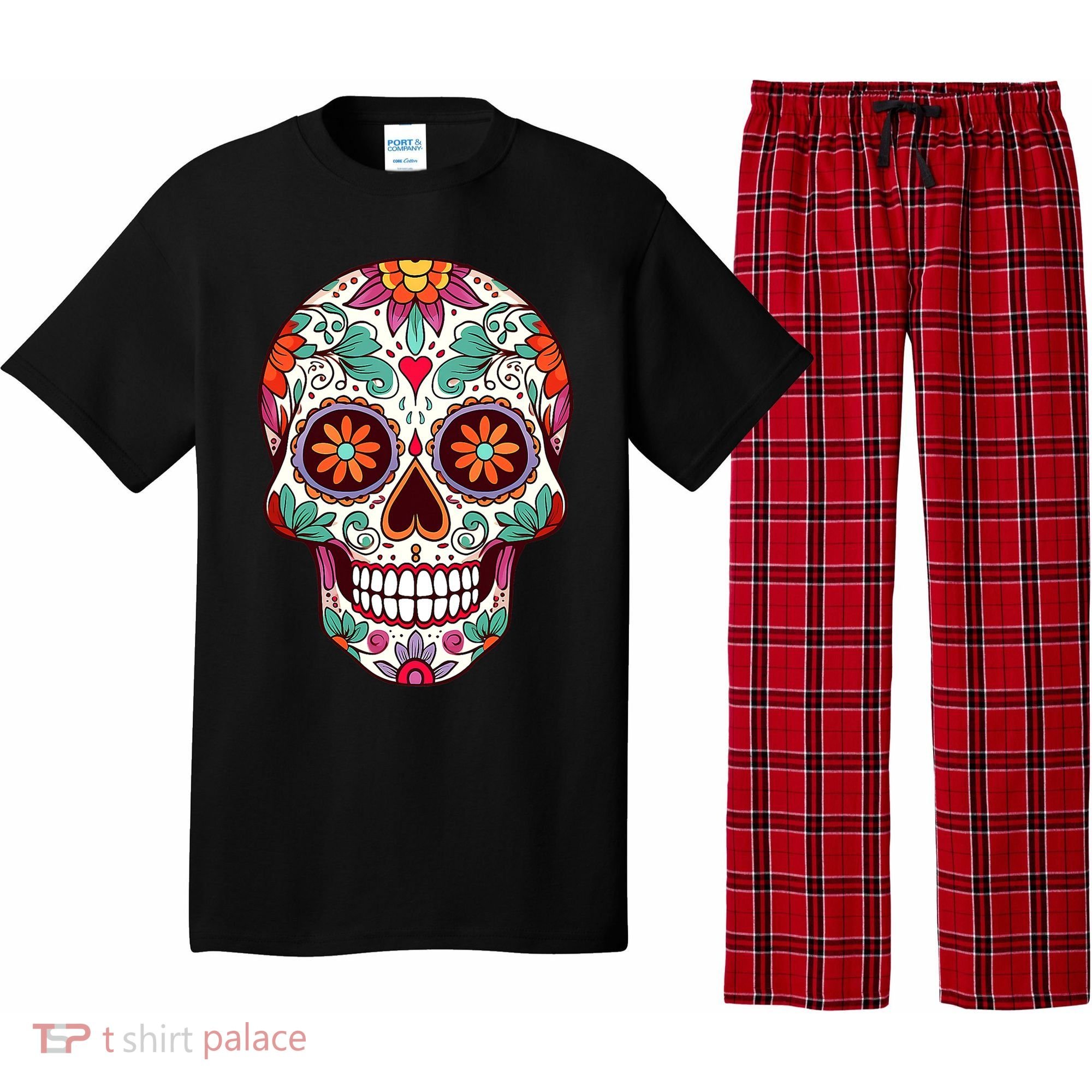 Dia De Los Muertos Mexico Costume Day Of Dead Sugar Skull Pajama Set