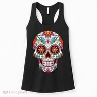 Dia De Los Muertos Mexico Costume Day Of Dead Sugar Skull Women's Tank Top thumb 0