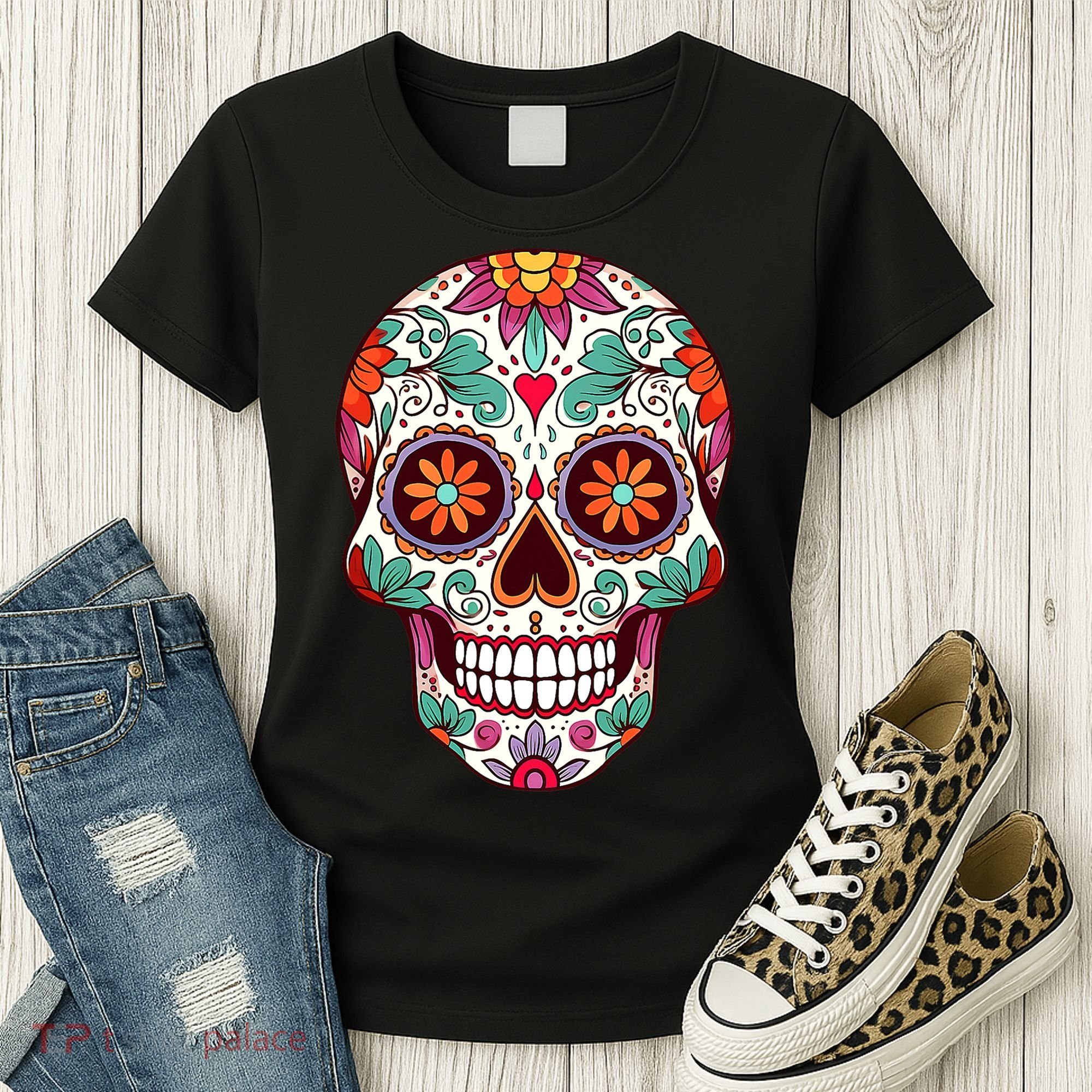 Dia De Los Muertos Mexico Costume Day Of Dead Sugar Skull Women's T-Shirt