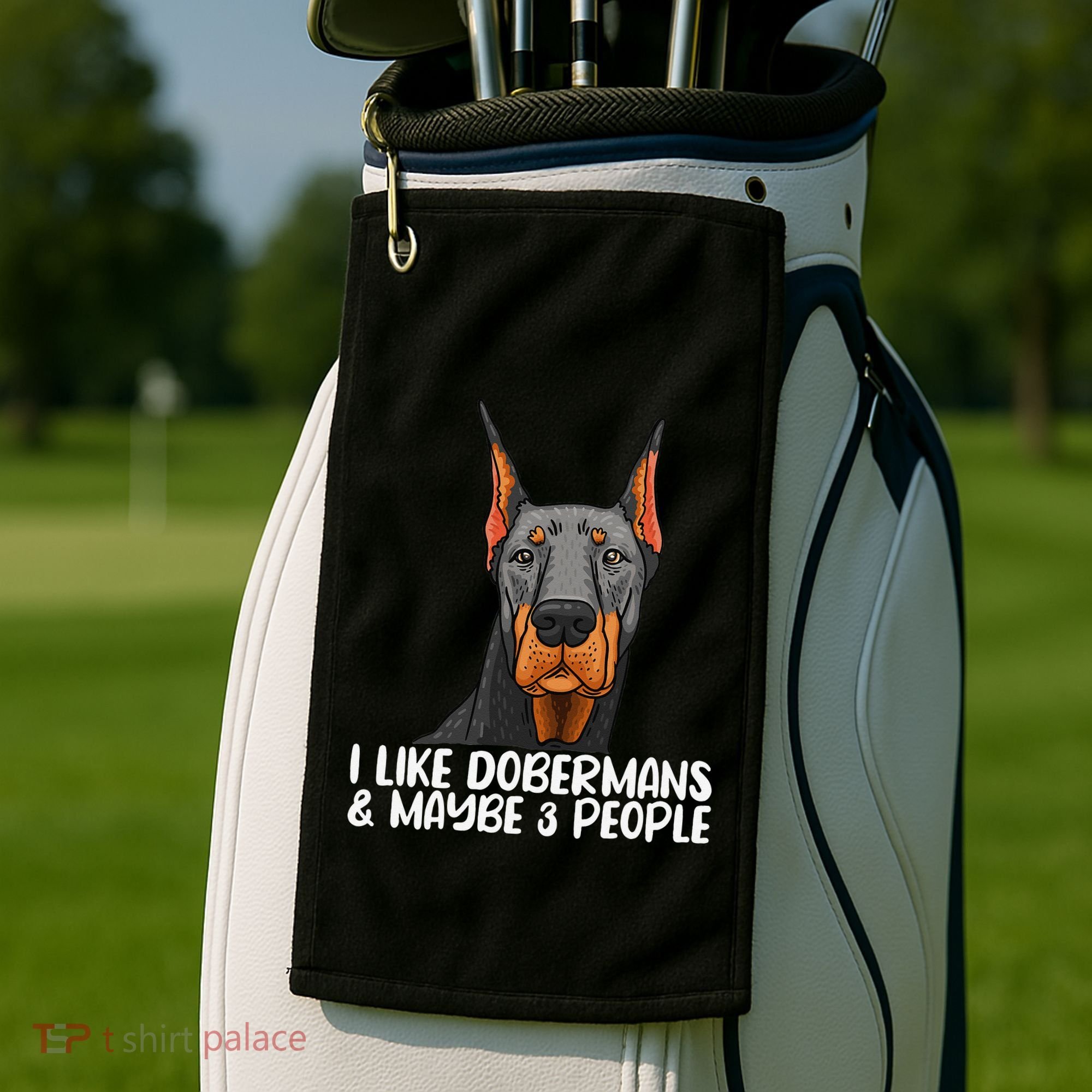 Doberman Dog Lover funny Doberman Lover Golf Towel