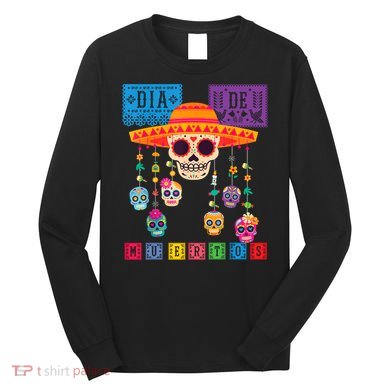 Dia De Los Muertos Day Of The Dead Sugar Skull Halloween Long Sleeve Shirt