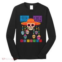 Dia De Los Muertos Day Of The Dead Sugar Skull Halloween Long Sleeve Shirt thumb 0
