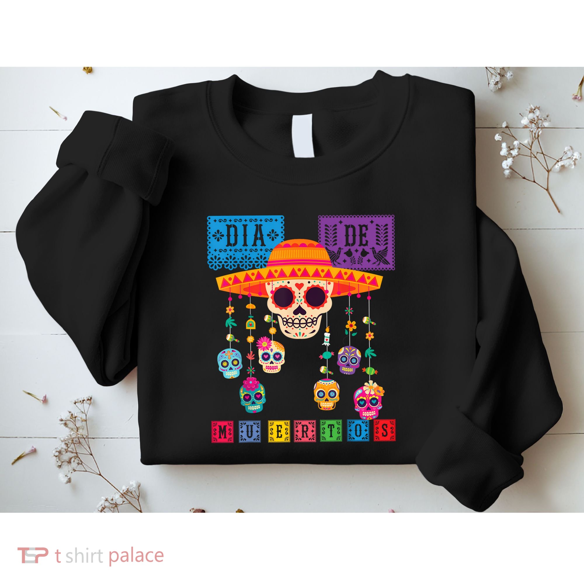 Dia De Los Muertos Day Of The Dead Sugar Skull Halloween Sweatshirt