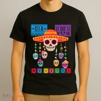 Dia De Los Muertos Day Of The Dead Sugar Skull Halloween T-Shirt thumb 3