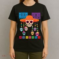 Dia De Los Muertos Day Of The Dead Sugar Skull Halloween T-Shirt thumb 4