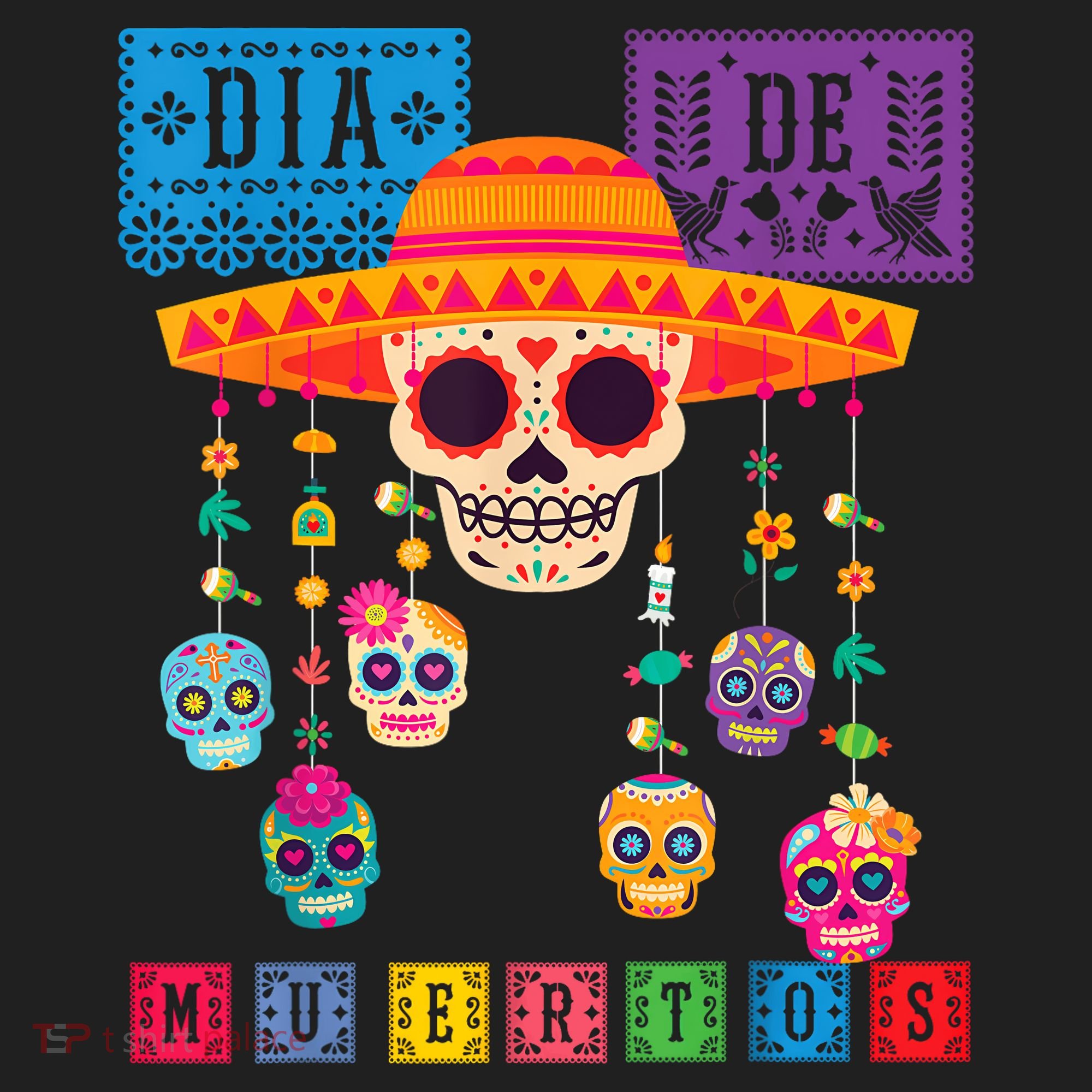 Dia De Los Muertos Day Of The Dead Sugar Skull Halloween Beanie