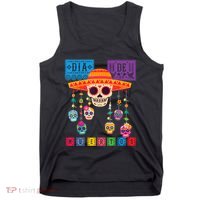 Dia De Los Muertos Day Of The Dead Sugar Skull Halloween Tank Top thumb 0