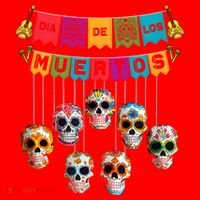 Dia De Los Muertos Mexican Day Of Death Santa Hat thumb 1
