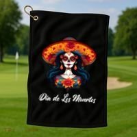 Dia De Los Muertos Day Of The Dead Festive Golf Towel thumb 1