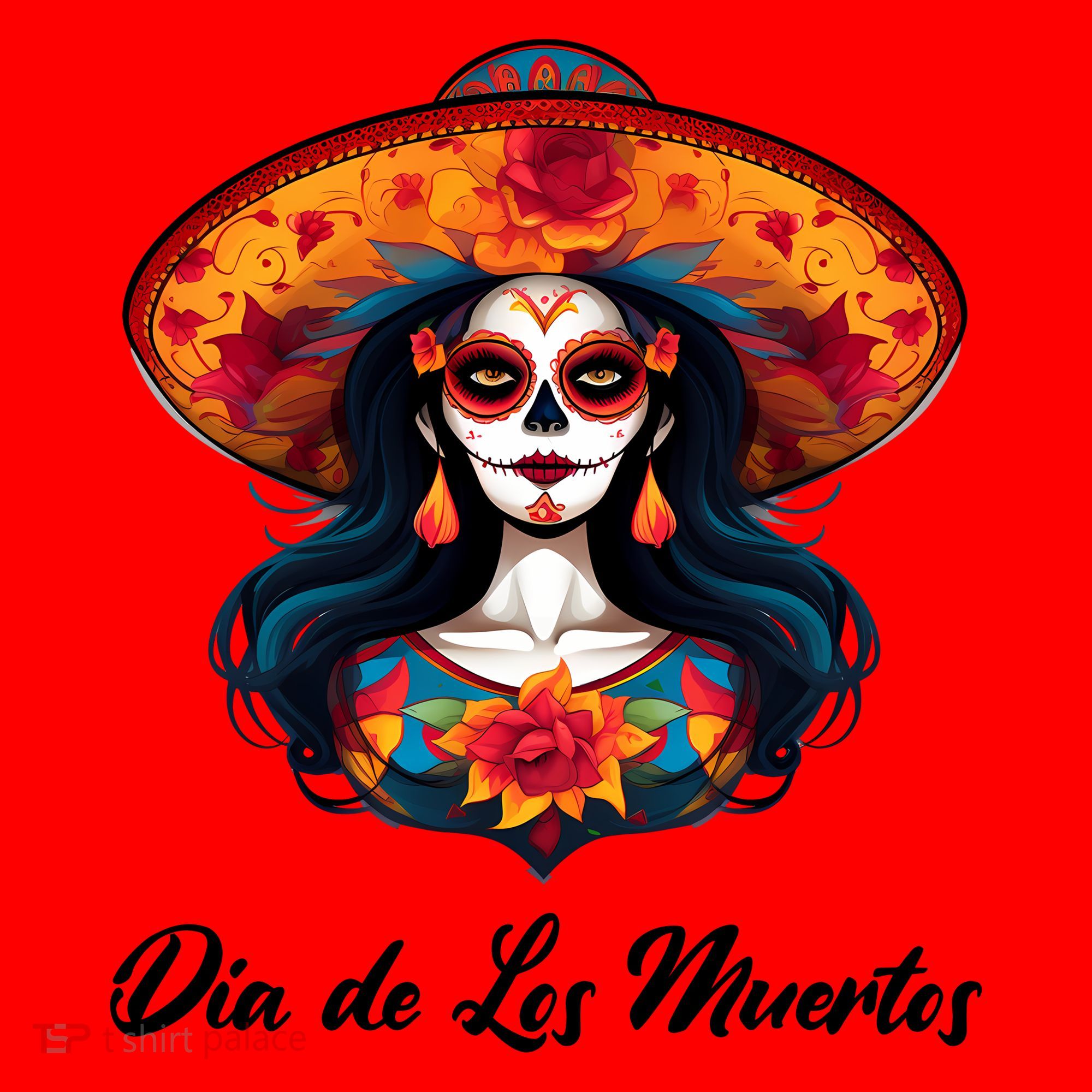 Dia De Los Muertos Day Of The Dead Festive Santa Hat