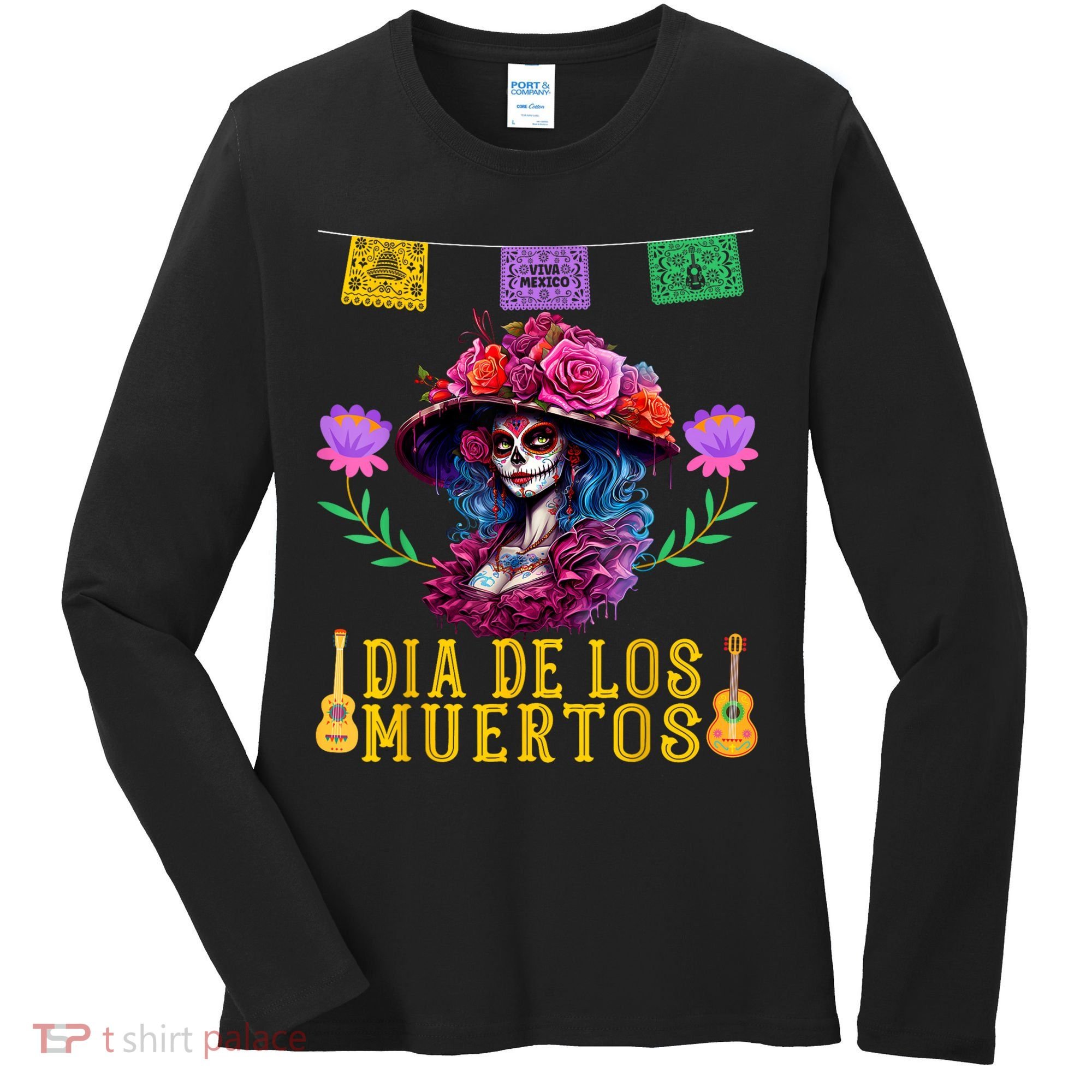Dia De Los Muertos Costume Day Of The Dead Women's Long Sleeve Shirt