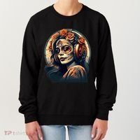Dia De Los Muertos Calavera Retro Bomber Pinup Sugar Skull Women's Sweatshirt thumb 0
