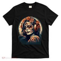 Dia De Los Muertos Calavera Retro Bomber Pinup Sugar Skull T-Shirt thumb 0