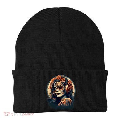 Dia De Los Muertos Calavera Retro Bomber Pinup Sugar Skull Beanie