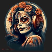 Dia De Los Muertos Calavera Retro Bomber Pinup Sugar Skull Beanie thumb 2