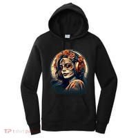 Dia De Los Muertos Calavera Retro Bomber Pinup Sugar Skull Women's Hoodie thumb 0