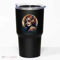 Dia De Los Muertos Calavera Retro Bomber Pinup Sugar Skull Tumbler thumb 0