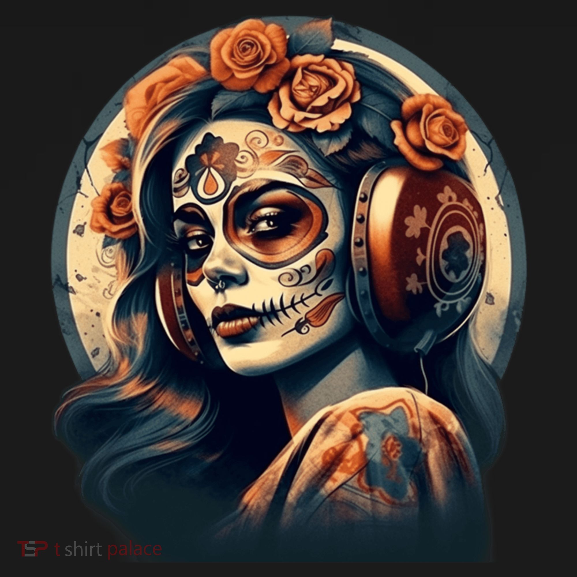 Dia De Los Muertos Calavera Retro Bomber Pinup Sugar Skull Visor
