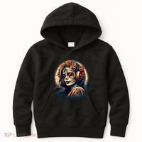 Dia De Los Muertos Calavera Retro Bomber Pinup Sugar Skull Kids Hoodie thumb 0