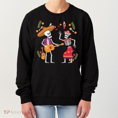 Dia De Los Muertos Skeleton Dancing Funny Day Dead Women's Sweatshirt