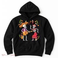 Dia De Los Muertos Skeleton Dancing Funny Day Dead Hoodie thumb 0