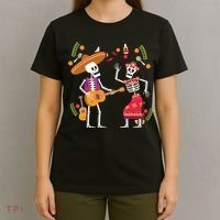 Dia De Los Muertos Skeleton Dancing Funny Day Dead T-Shirt thumb 4