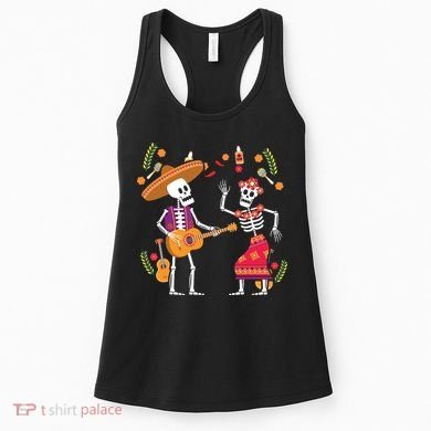 Dia De Los Muertos Skeleton Dancing Funny Day Dead Women's Tank Top