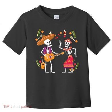Dia De Los Muertos Skeleton Dancing Funny Day Dead Toddler T-Shirt