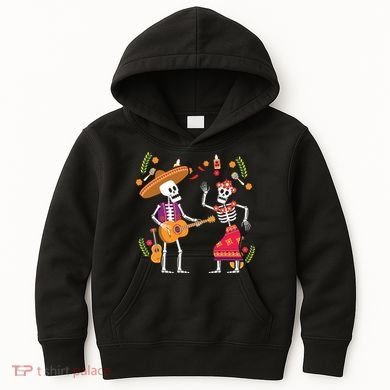 Dia De Los Muertos Skeleton Dancing Funny Day Dead Kids Hoodie