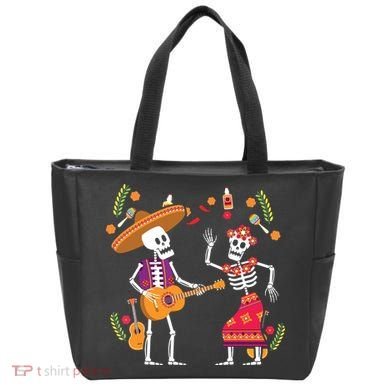 Dia De Los Muertos Skeleton Dancing Funny Day Dead Tote Bag