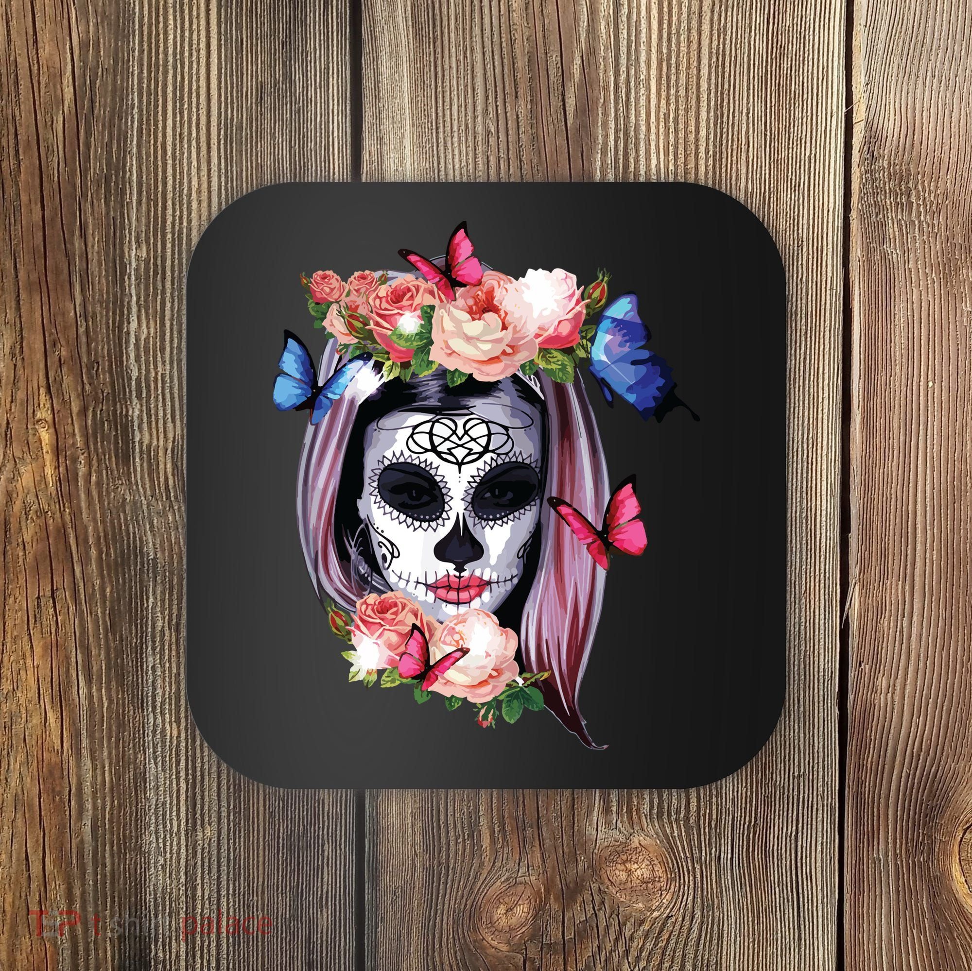 Dia De Los Muertos Sugar Skull Catrina Day Of The Dead Coaster