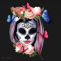 Dia De Los Muertos Sugar Skull Catrina Day Of The Dead Toddler Hoodie thumb 2