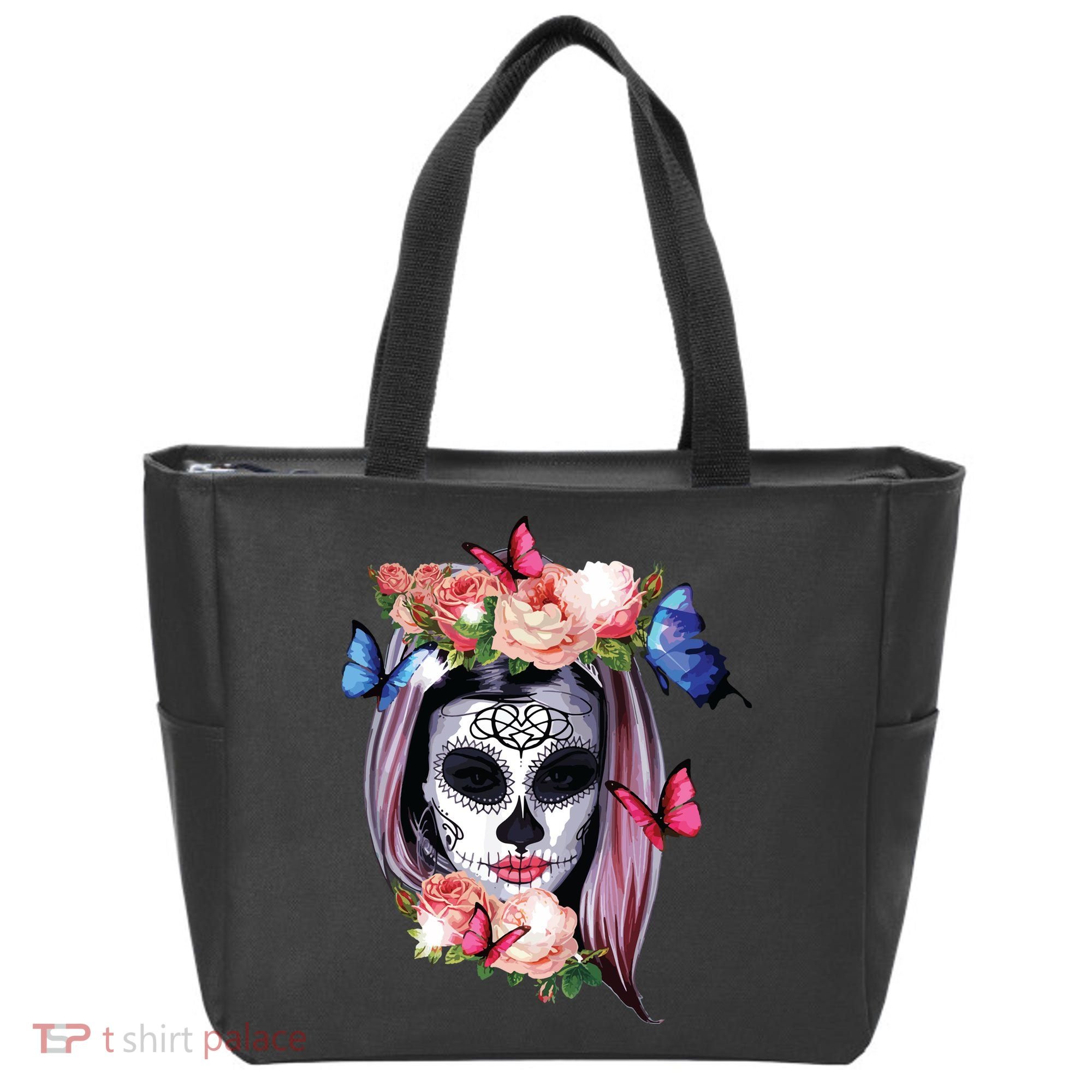 Dia De Los Muertos Sugar Skull Catrina Day Of The Dead Tote Bag