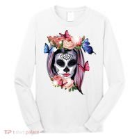 Dia De Los Muertos Sugar Skull Catrina Day Of The Dead Long Sleeve Shirt thumb 0