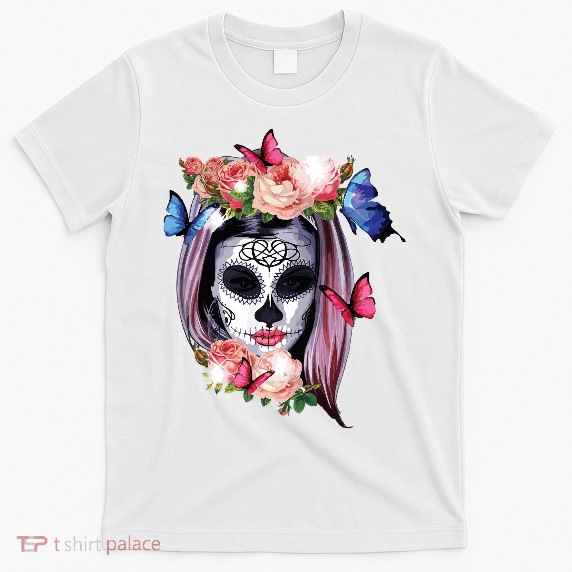 Dia De Los Muertos Sugar Skull Catrina Day Of The Dead T-Shirt