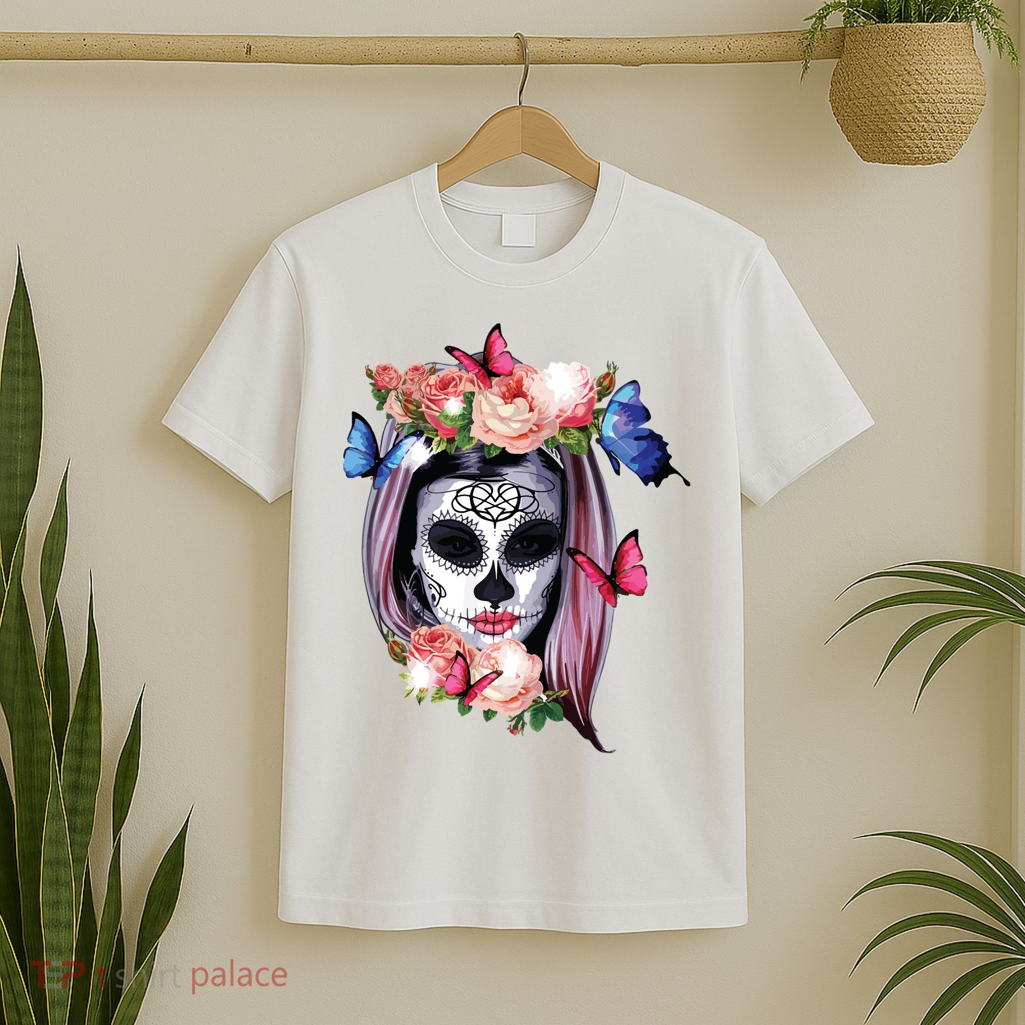 Dia De Los Muertos Sugar Skull Catrina Day Of The Dead T-Shirt
