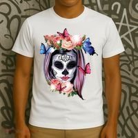 Dia De Los Muertos Sugar Skull Catrina Day Of The Dead T-Shirt thumb 3