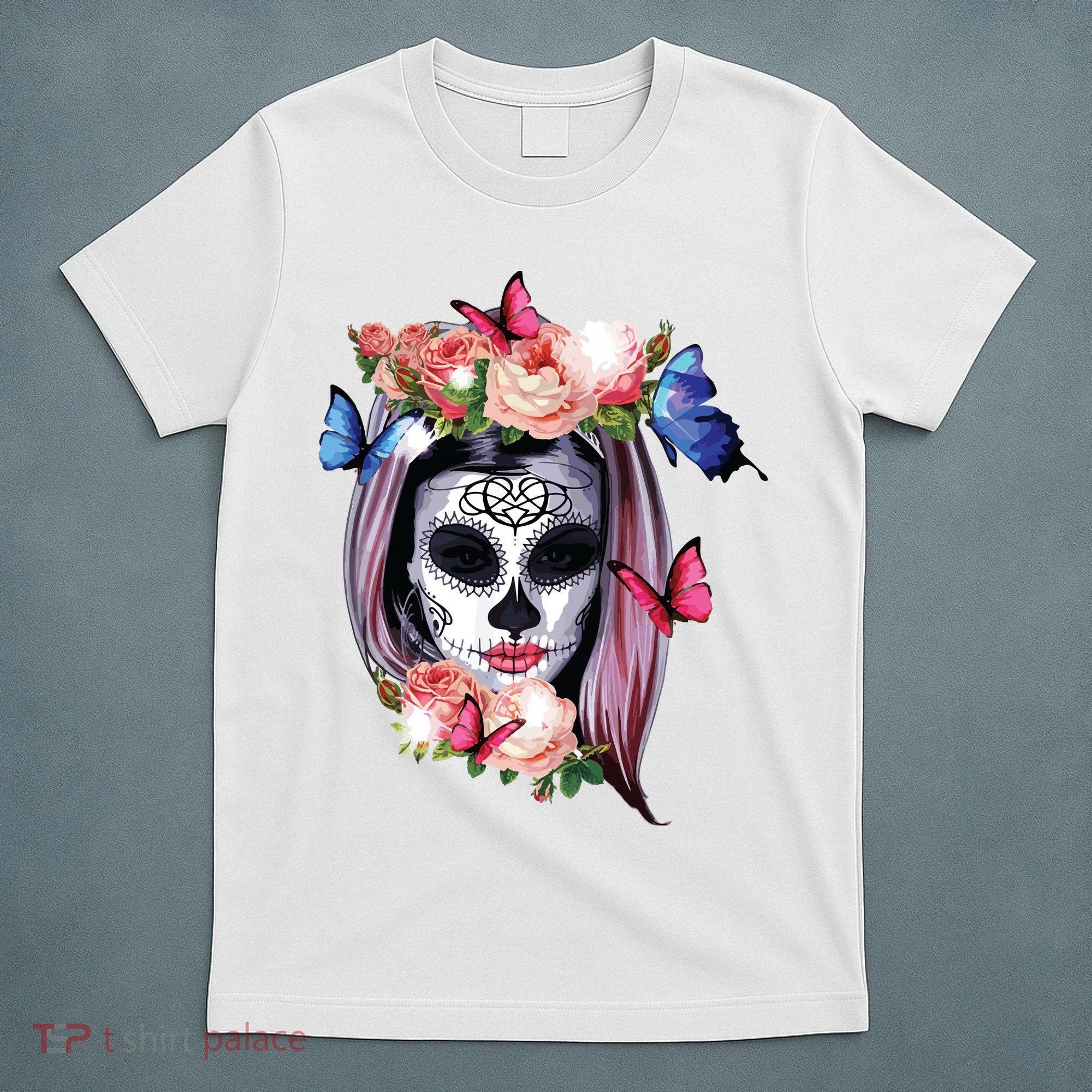 Dia De Los Muertos Sugar Skull Catrina Day Of The Dead T-Shirt