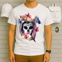 Dia De Los Muertos Sugar Skull Catrina Day Of The Dead T-Shirt thumb 6