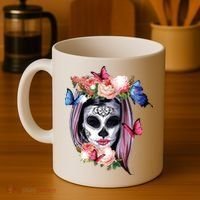 Dia De Los Muertos Sugar Skull Catrina Day Of The Dead Coffee Mug thumb 4