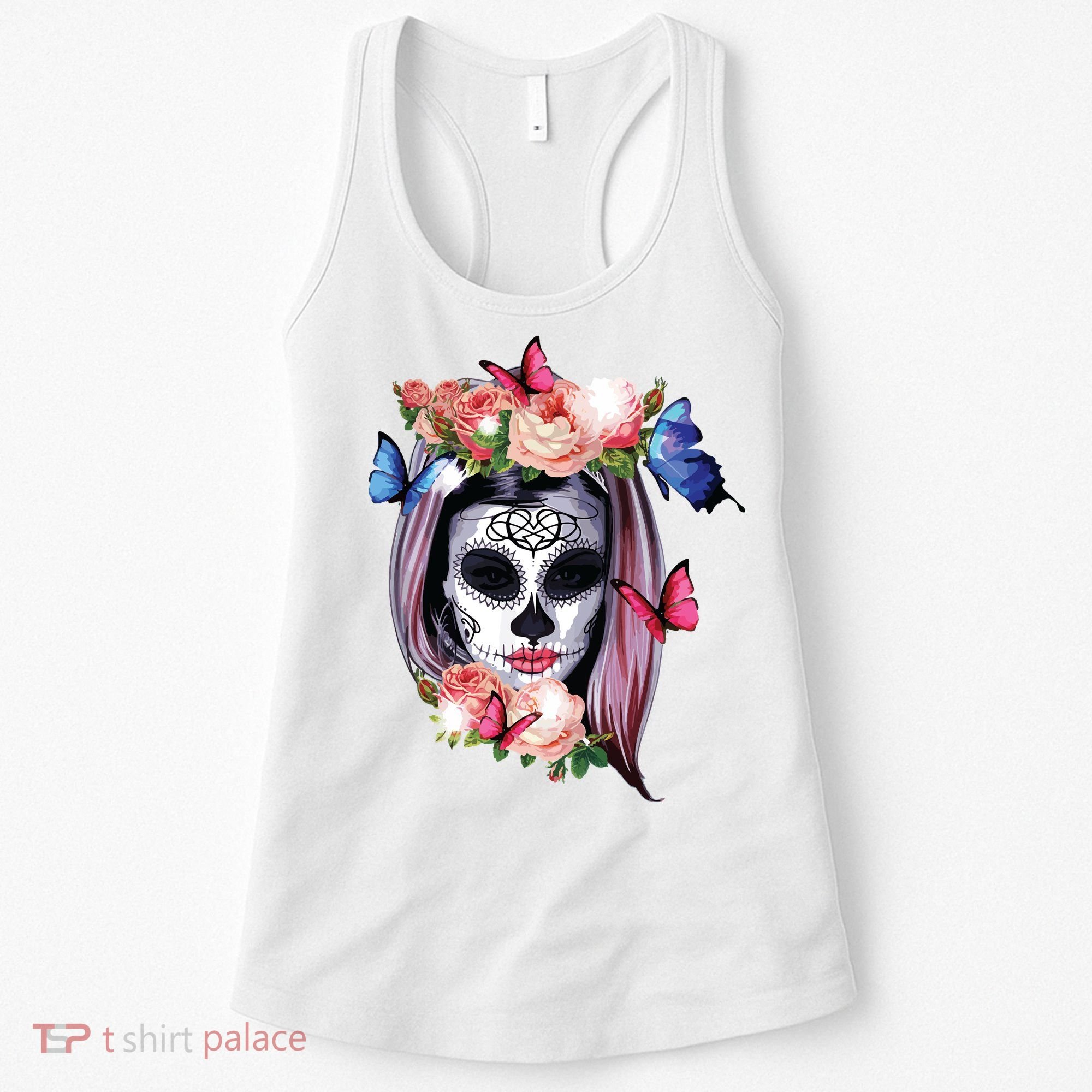 Dia De Los Muertos Sugar Skull Catrina Day Of The Dead Women's Tank Top